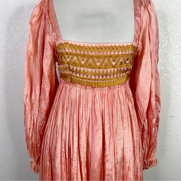 Free People Sahara Salmon Pink Mini Dress - Picture 4 of 10